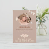 Birth Stat Baby Birth Announcement Foto Vielen Dan Ankündigung (Stehend Vorderseite)