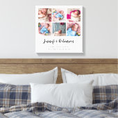 Birth Stat Foto Collage White Leinwanddruck (Insitu (Schlafzimmer))