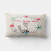 Birth Stats Baby Girl Forest Creatures Fox Lendenkissen (Rückseite)