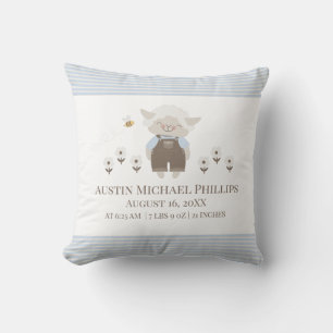 Birth Stats Baby Kinderzimmer Throw Kissen
