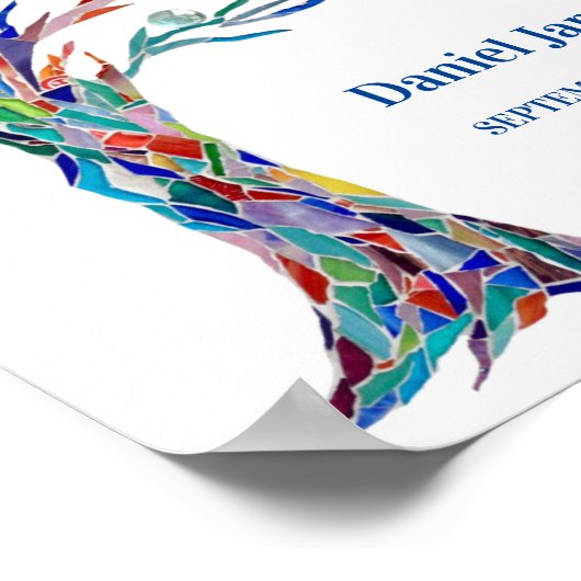 Birth Stats Kinderzimmer Canvas Print Poster (Ecke)