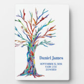 Birth Stats Kinderzimmer Tabletop Plaque mit Easel Fotoplatte (Vorderseite)