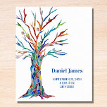 Birth Stats Kinderzimmer Tabletop Plaque mit Easel Fotoplatte<br><div class="desc">Geburtsstat Kinderzimmer Tabletop Plaque mit Easel. Diese bezaubernde Kinderzimmer-Plakette ist ein tolles Geschenk für Neugeborene. Es ist mit einem Regenbogenbäumchen auf weißem Hintergrund dekoriert. Sie können es leicht anpassen. Original Mosaikbaum © Michele Davies.</div>