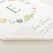 Birth Stats Monogram Wreath Niedlich Dinosaurier G Sherpadecke (3/4)