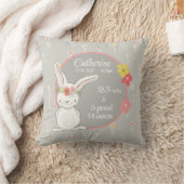 Birth Stats Pillow mit wenig Bunny Kissen (Decke)