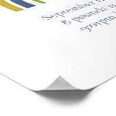 Birth Stats Rainbow Boho New Baby Boy Poster (Ecke)