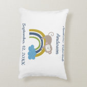 Birth Stats Rainbow Sleeping Animal Baby Gift Dekokissen (Rückseite(Vertikal))