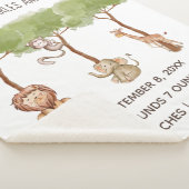 Birth Stats Woodland Jungle Safari Animals Baby Sherpadecke (3/4)