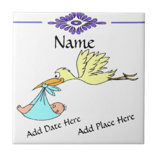 Birth Tile, Dutch Look, Personalize Fliese