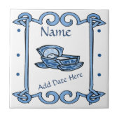 Birth Tile, Dutch Look, Personalize Fliese (Vorderseite)