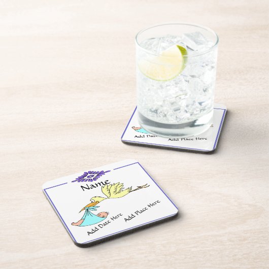 Birth Tile, Dutch Look, Personalize Getränkeuntersetzer (Rechte Seite)