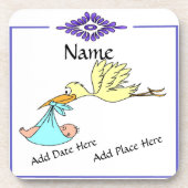 Birth Tile, Dutch Look, Personalize Getränkeuntersetzer (Vorderseite)