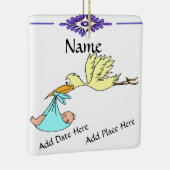 Birth Tile, Dutch Look, Personalize Keramikornament (Rechts)