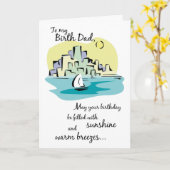 Birth Vater Sailboat City Geburtstag Karte (Gelbe Blume)