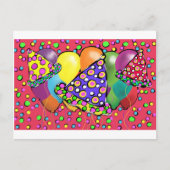 Birthay Party Hats Einladungspostkarte (Vorderseite)