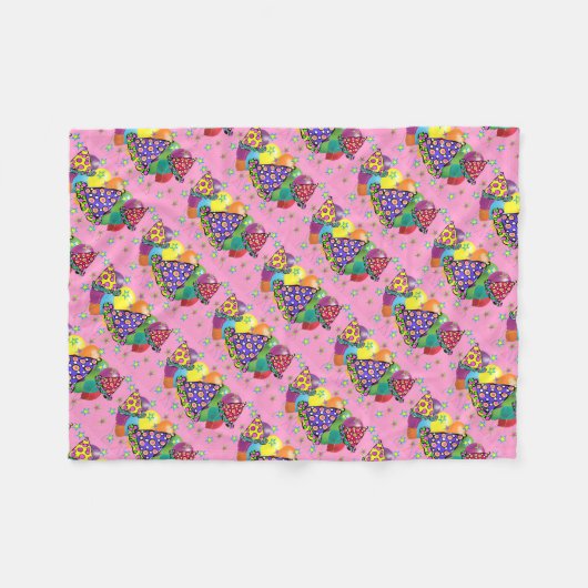 Birthay Party Hats Fleecedecke (Vorderseite (Horizontal))