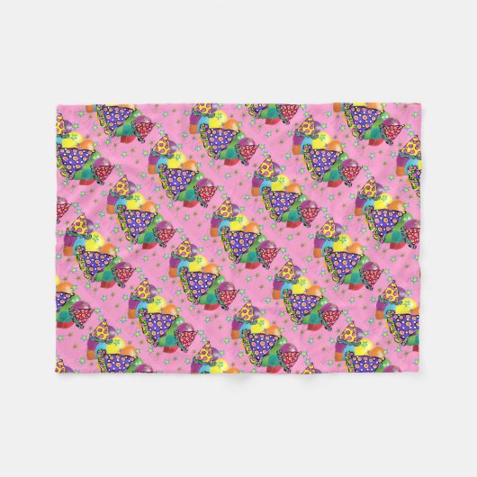 Birthay Party Hats Fleecedecke (Vorderseite (Horizontal))