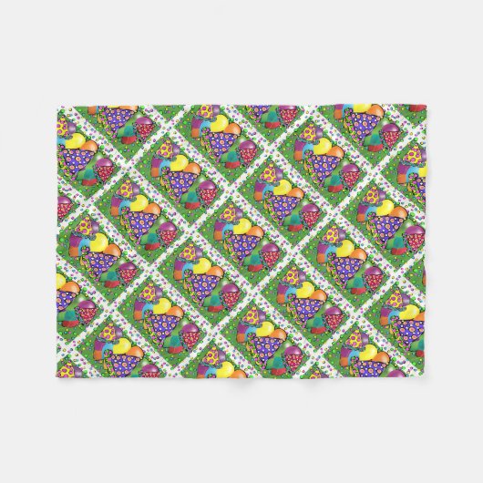 Birthay Party Hats Fleecedecke (Vorderseite (Horizontal))