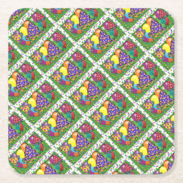 Birthay Party Hats Rechteckiger Pappuntersetzer