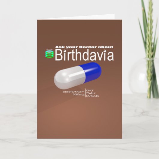 'Birthdavia' Birthday Card Karte (Vorderseite)