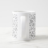 Birthday 100 Black/White Random Number Pattern Jumbo-Tasse (Rückseite)