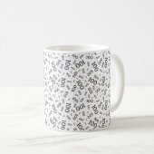Birthday 100 Black/White Random Number Pattern  Kaffeetasse (VorderseiteRechts)