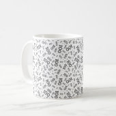 Birthday 100 Black/White Random Number Pattern  Kaffeetasse (Vorderseite Links)