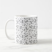 Birthday 100 Black/White Random Number Pattern  Kaffeetasse (Links)