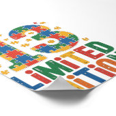 Birthday 13 Year Old Autism Awarenes Poster (Ecke)