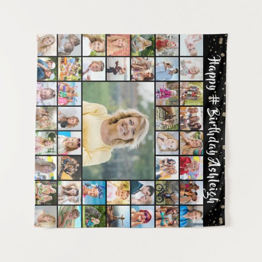 Birthday 45 wandteppich (Vorderseite (Horizontal))