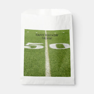 Birthday 50 Yard Line Green Field Football Geschenktütchen
