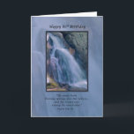 Birthday, 80th, Religious, Mountain Waterfall Karte<br><div class="desc">This digital painting is based on fotogras taken by Roger Knowles of a waterfall near Sparrow Lake in Canada. It makes a wonderful religious 80th birthday greeting card. You can easily customize the inside verse to suit own needs.</div>