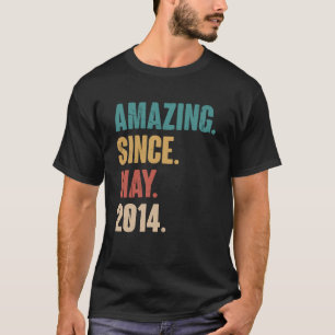 Birthday 9th Decoration Amazing Since May 2014 T-Shirt