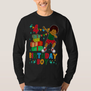 Birthday African American Boy 4. Geburtstag Young T-Shirt