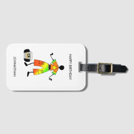 Birthday, African Art Awesome Celebration  Gepäckanhänger