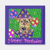 Birthday Airedale Magnet (Vorne)