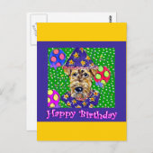 Birthday Airedale Postkarte (Vorne/Hinten)