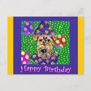 Birthday Airedale Postkarte