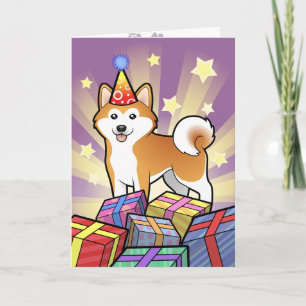 Birthday Akita Inu / Shiba Inu Karte