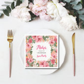 Birthday Aloha Tropical Hibiskus Luau Paper Serviette