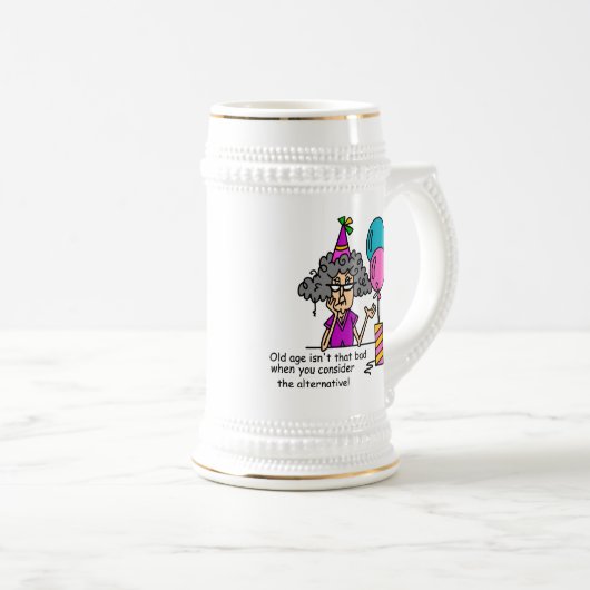 Birthday Alternative Spaß Bierglas (VorderseiteRechts)