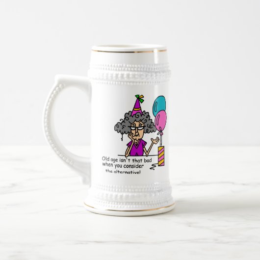 Birthday Alternative Spaß Bierglas (Links)