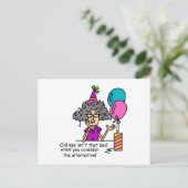 Birthday Alternative Spaß Postkarte (Stehend Vorderseite)