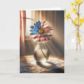 Birthday American Flag Daisy in Sunerams Karte (Gelbe Blume)