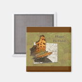 Birthday Angle Wing Comme Butterfly Magnet (Vorderseite/Rückseite)