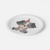 Birthday Animal Niedlich Australian Shepherd Birth Pappteller (Schrägansicht)