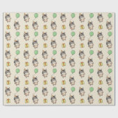 Birthday Animal Niedlich Donkey Kindergeburtstag P Geschenkpapier (Flach)