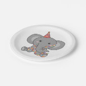 Birthday Animal Niedlich Elephant Kindergeburtstag Pappteller (Schrägansicht)