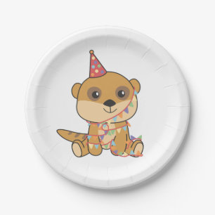 Birthday Animal Niedlich Meerkat Kindergeburtstag  Pappteller