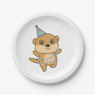 Birthday Animal Niedlich Meerkat Kindergeburtstag  Pappteller